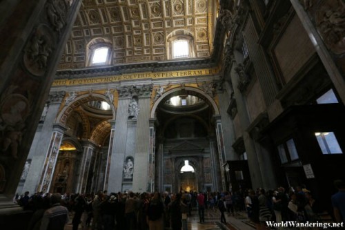 Inside the Saint Peter's Basilica at the Vatican City