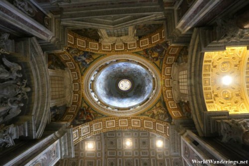 Beautiful Roof at the Saint Peter's Basilica at the Vatican City