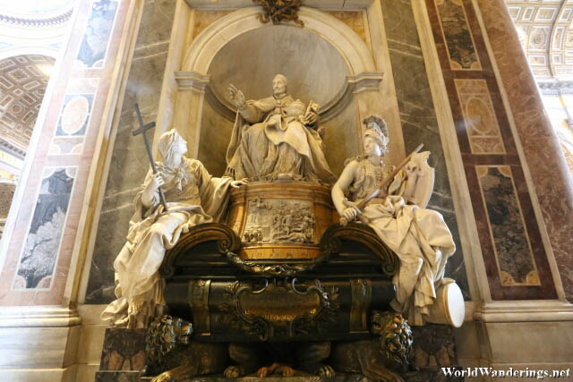 Random Statues on the Pillars of Saint Peter's Basilica