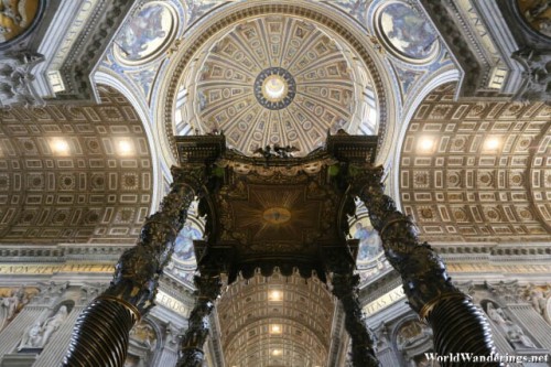 Saint Peter's Baldachin in Saint Peter's Basilica at the Vatican City