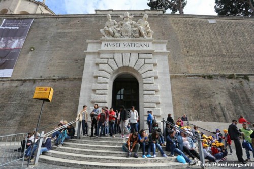 Outside the Vatican Museums