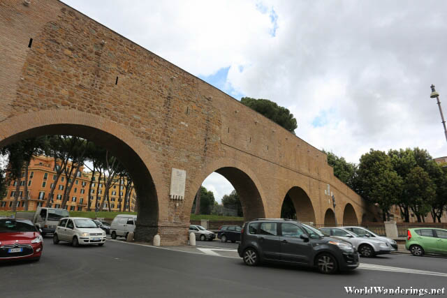 Ancient Aqueduct at Castel Sant'Angelo in Rome