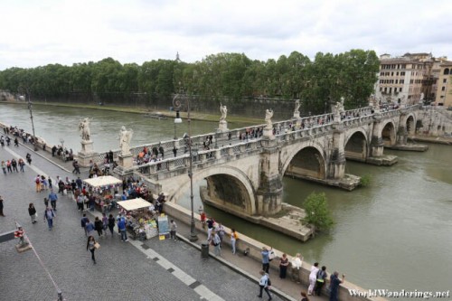 Bridge Over the River Tiber in Rome