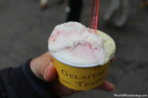 Another Cup of Heavenly Gelato from Gelateria del Teatro in Rome