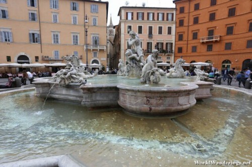 Fountain of Neptune at Piazza Navona in Rome