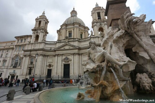 Fontana dei Quattro Fiumi at Piazza Navona in Rome
