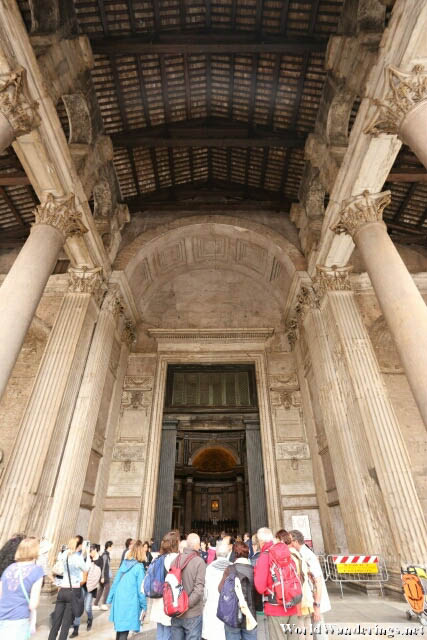 Corinthian Columns of the Roman Pantheon in Rome