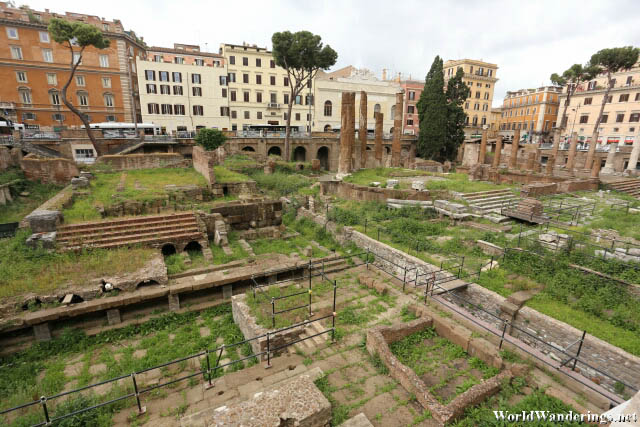Ruins at the Largo di Torre Argentina in Rome