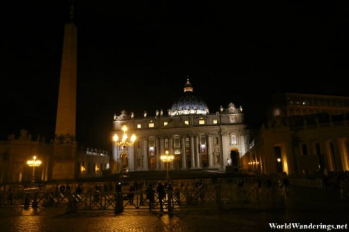 Saint Peter's Basilica at Night