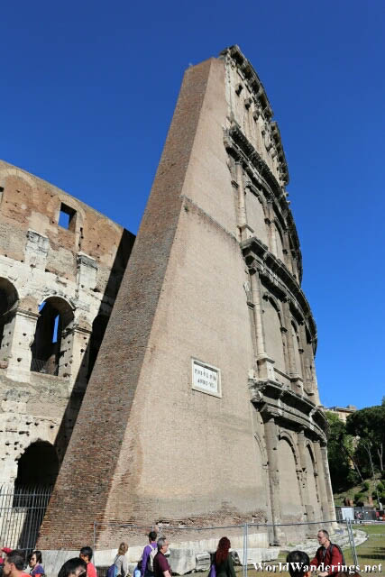 Part of the Collapsed Wall of the Colosseum in Rome