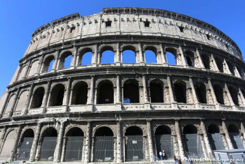 Impressive Facade of the Colosseum in Rome