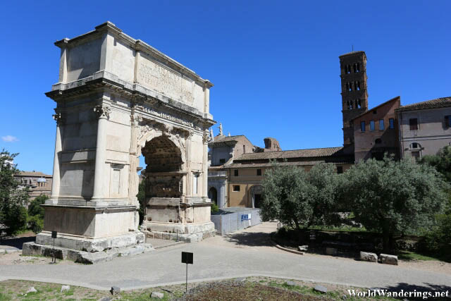 Beautiful Arch at the Palatine Hill in Rome