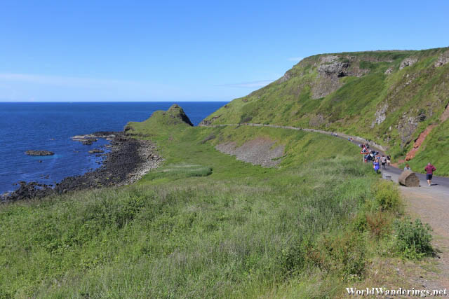 Walking Towards the Giant's Causeway in County Antrim