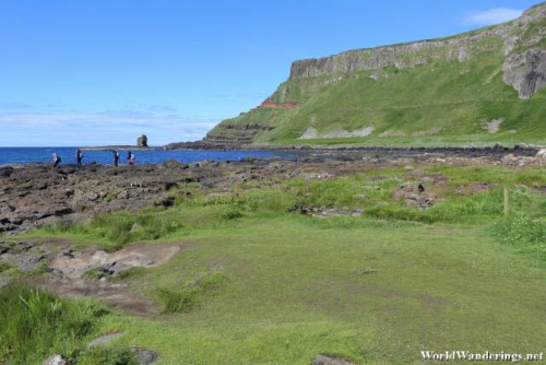 Walking Towards Lacada Point at the Giant's Causeway in County Antrim