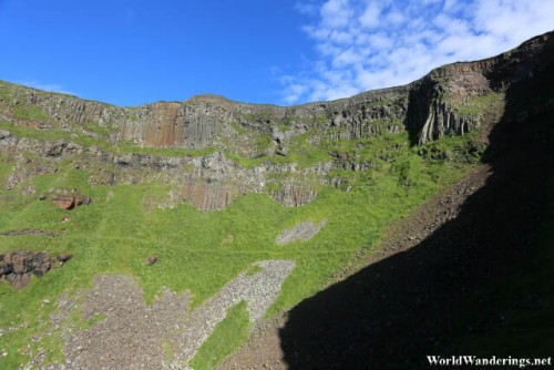Rock Slide on the Right of the Amphitheater at the Giant's Causeway