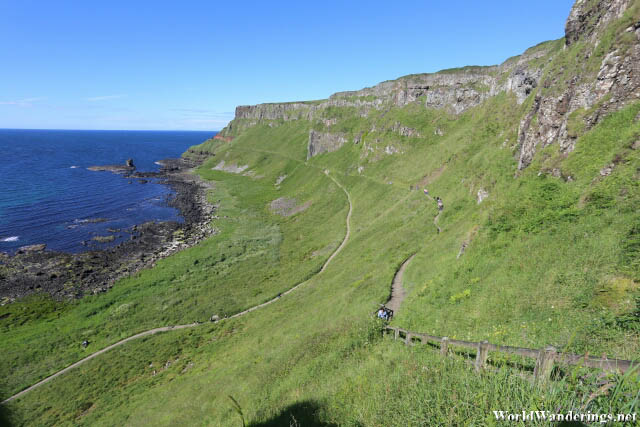 Walking the Shepherd's Path at the Giant's Causeway in County Antrim