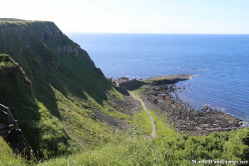 View from the Top of the Shepherd's Path at the Giant's Causeway in County Antrim