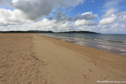 Beautiful and Yet Empty Beach at Ballymastocker Strand in County Donegal