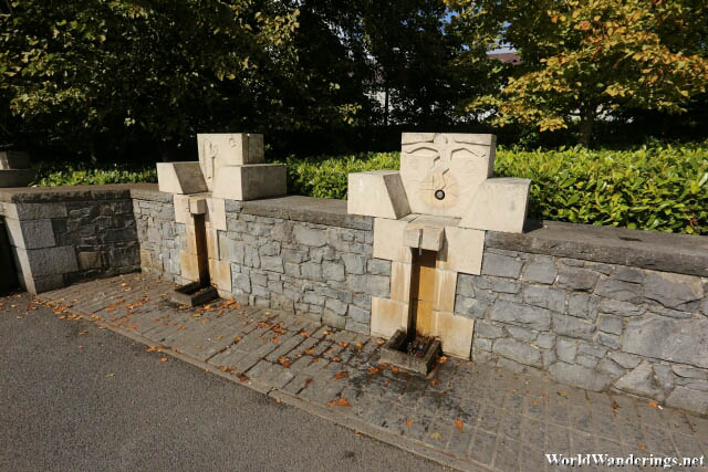 Row of Holy Water Dispensers at Knock Shrine
