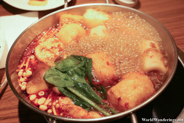 Deadly Spicy Hotpot at the Steamboat Oriental BBQ in Belfast