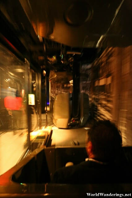 Riding One of the Cars in the Theme Park Ride at the Titanic Belfast