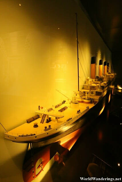 Half of a Scale Model of the RMS Titanic at the Titanic Belfast