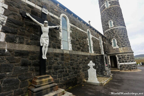 Jesus on the Cross at the Church of the Sacred Heart in Dunlewey