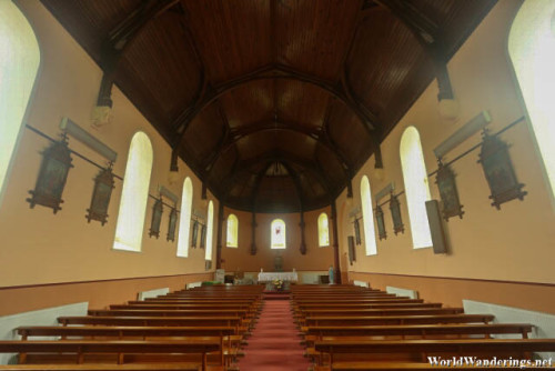 Inside the Church of the Sacred Heart in Dunlewey