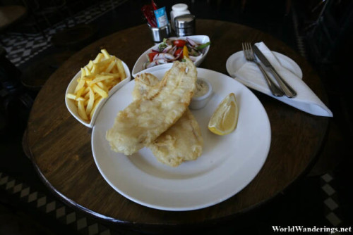 My Sorry Plate of Fish and Chips at a Pub in Dungloe