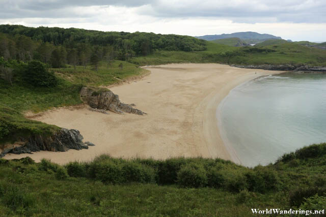 View of the Secluded Beach at Ards Forest Park