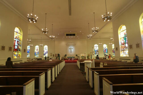 Inside the Saint Philomena Church in Livingston New Jersey