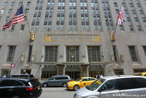 In Front of the Waldorf Astoria New York