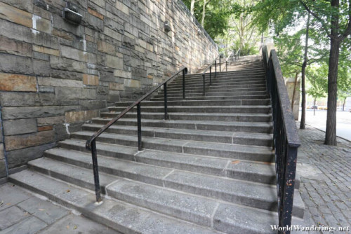 Climbing the Stairs to the Tudor City Greens in New York City