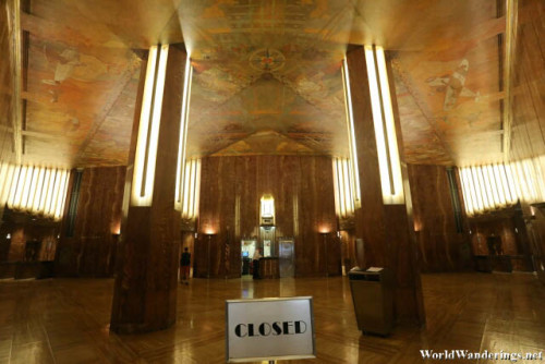 Closed Lobby of the Chrysler Building in New York City