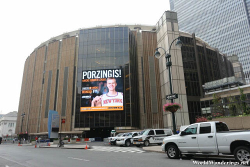 Outside the Madison Square Garden