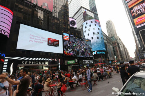 Outdoor Seating at Times Square in New York