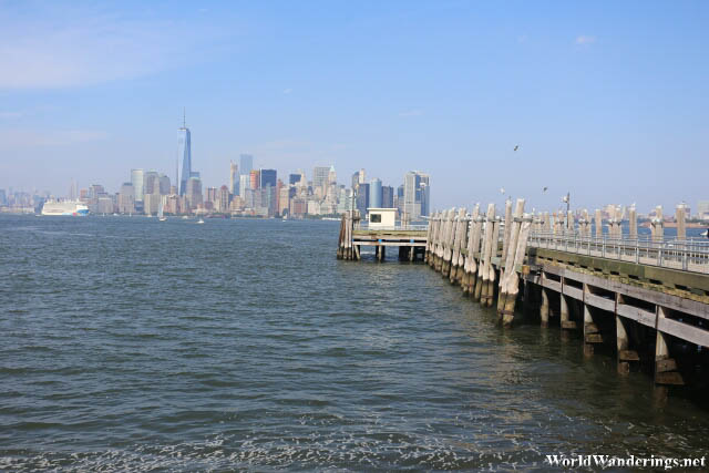 A Look at New York City from Liberty Island