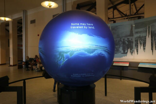 Globe Showing the Waves of Migrations to the United States