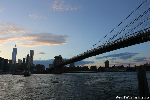 Looking at the Brooklyn Bridge