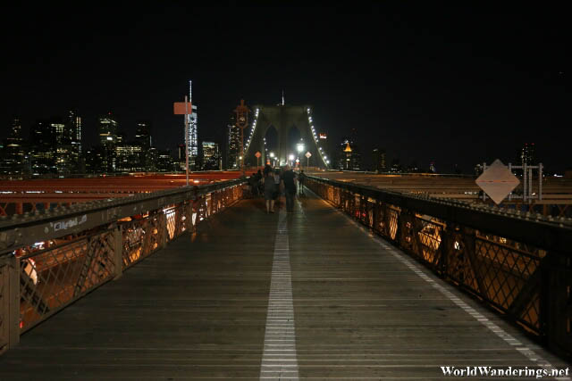 Wooden Walkway at the Brooklyn Bridge