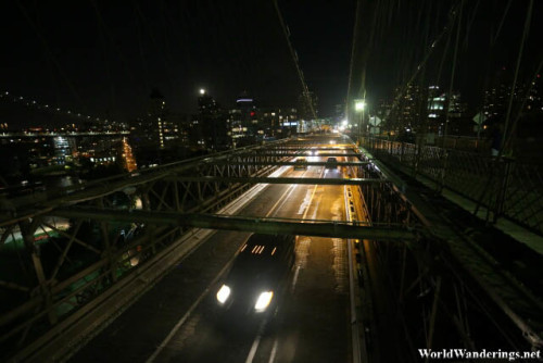 Traffic Below the Brooklyn Bridge