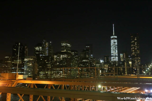 A Look at New York City from the Brooklyn Bridge