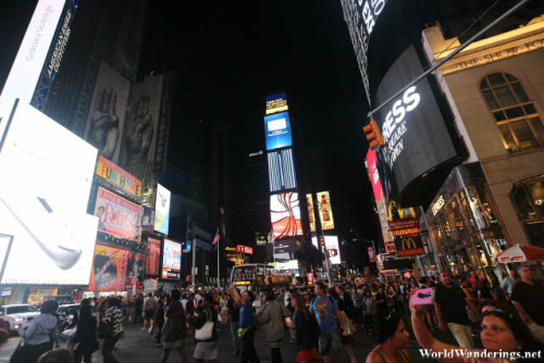 Very Busy Times Square at Night