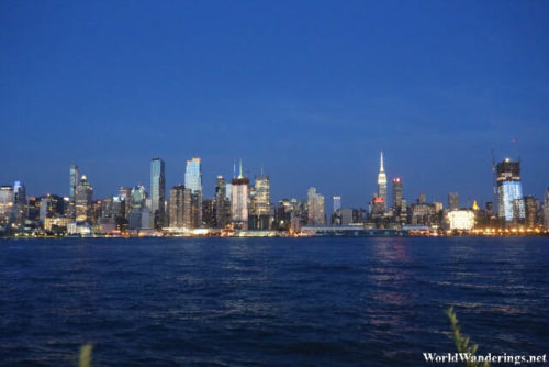 Manhattan Lighting Up for the Night