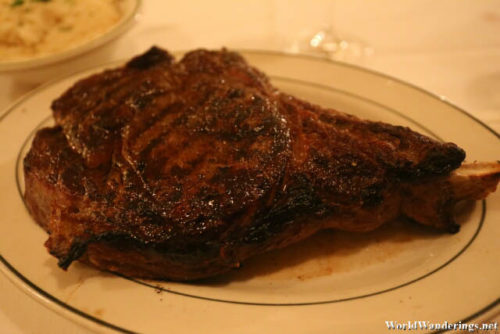 Massive Colorado Rib Steak at Smith and Wollensky in New York