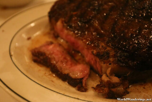 Juicy Steak at Smith and Wollensky in New York