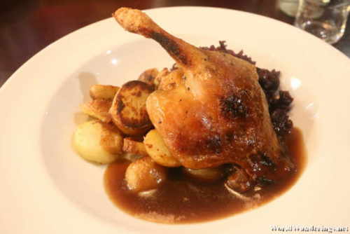 Roast Duck Leg at the King's Head in Galway City Center