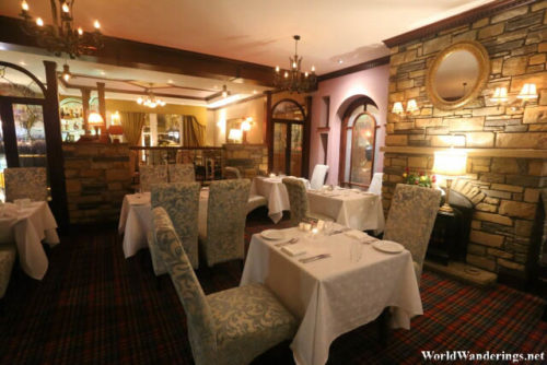 Inside the Market House Restaurant in Donegal Town