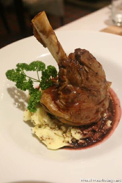 Lamb Shank at the Market House Restaurant in Donegal Town