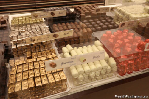 Specialty Chocolate at Leonidas in Brussels